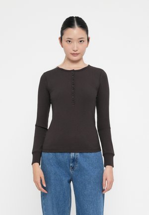 MOD HENLEY - T-shirt à manches longues - terra brown