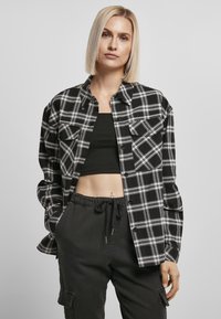 Urban Classics - OVERSIZED  - Hemdbluse - black white Thumbnail-Bild 1