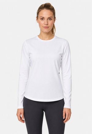Hummel, EINFARBIGES LANGARMSHIRT 2ER-SET RUNDHALSAUSSCHNITT - Long sleeved top - weiß-dunkelblau