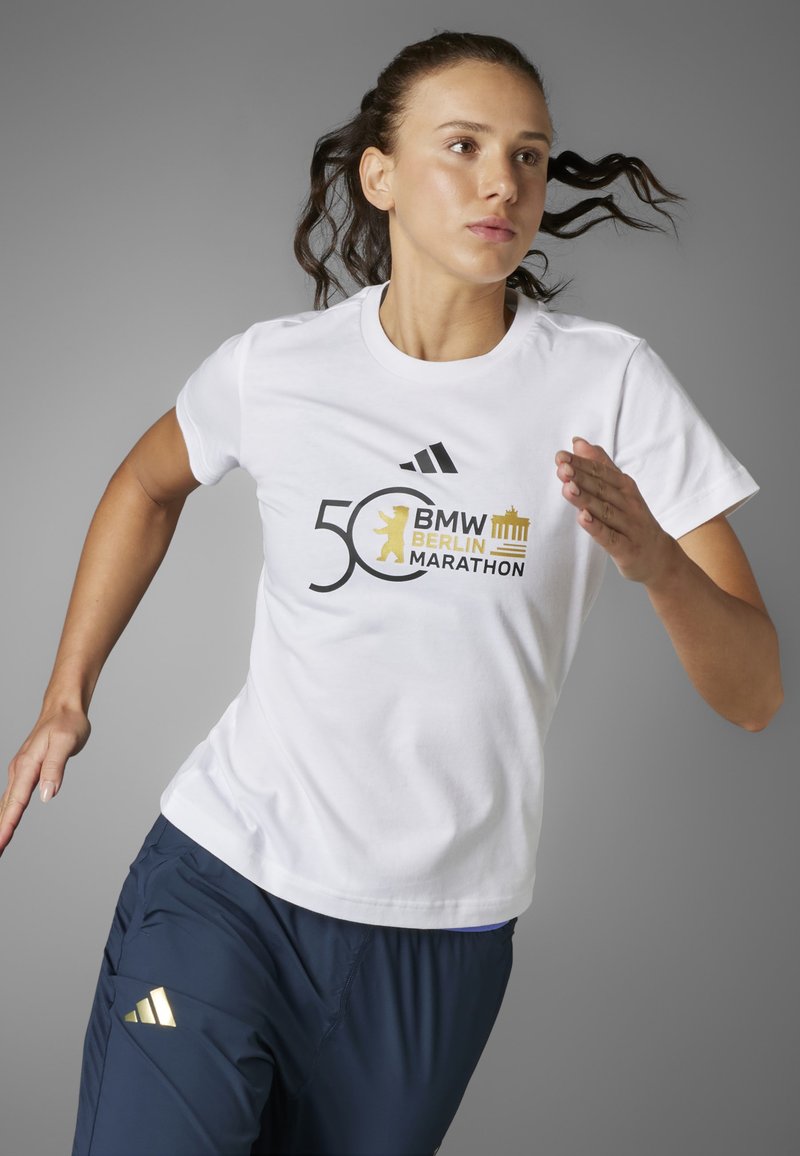 adidas Performance BER LOGO  - T-shirts print - white