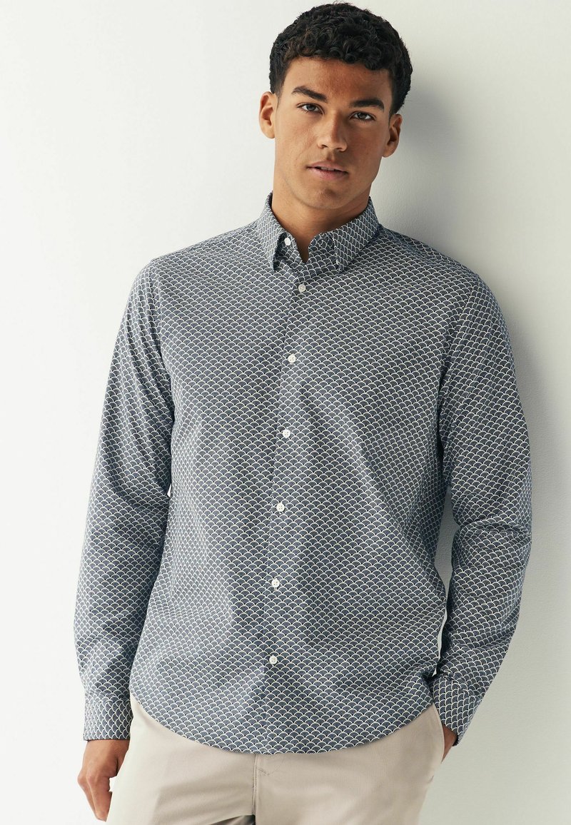 Next STRETCH OXFORD - Marškiniai - navy blue