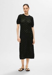 Selected Femme Pletené šaty - black