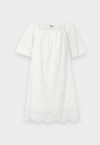 OBJPALMA SHORT DRESS - Vapaa-ajan mekko - white