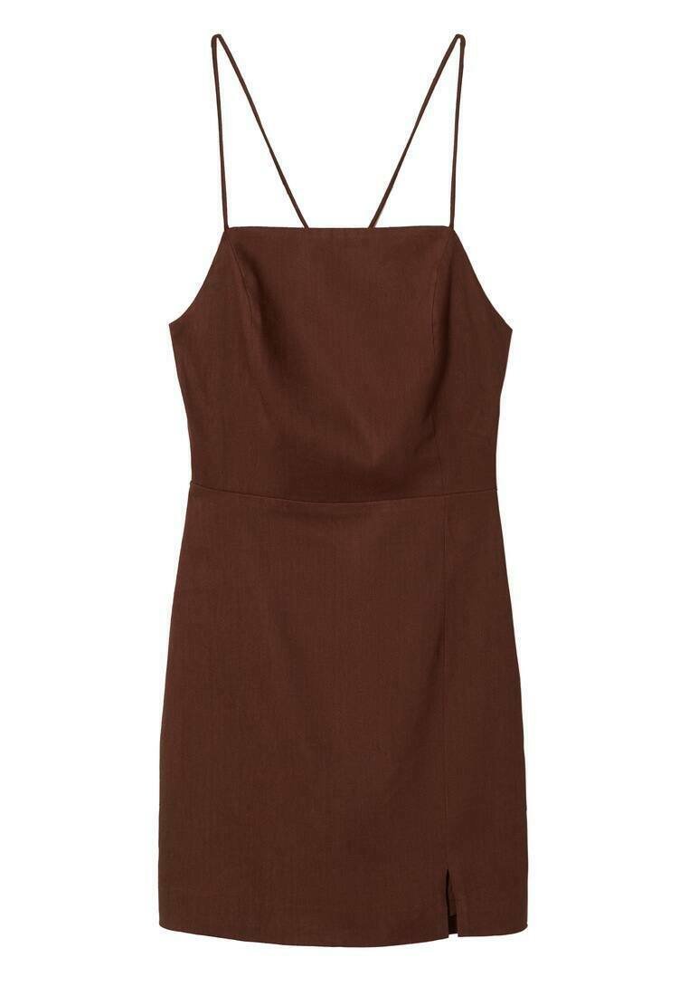 Mango Cocktailjurk bruin Mango Cocktailjurk bruin