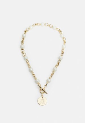 Collana Donna COAI Con Ciondolo A Ciambella In Pietre Naturali – Corniola Rossa O Agata Verde – Catena Placcata Oro Regolabile