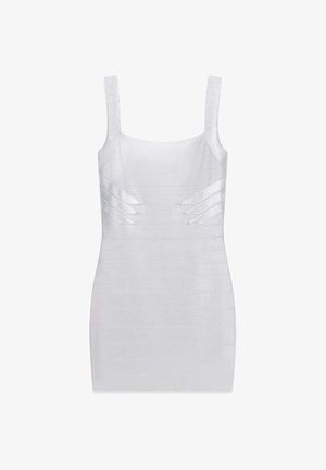 MARCIANO BY GUESS, MARCIANO FOLIENBANDAGE KLEID - Robe fourreau - argent