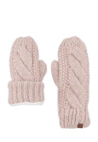 Bickley+Mitchell Mittens - lt pink twist