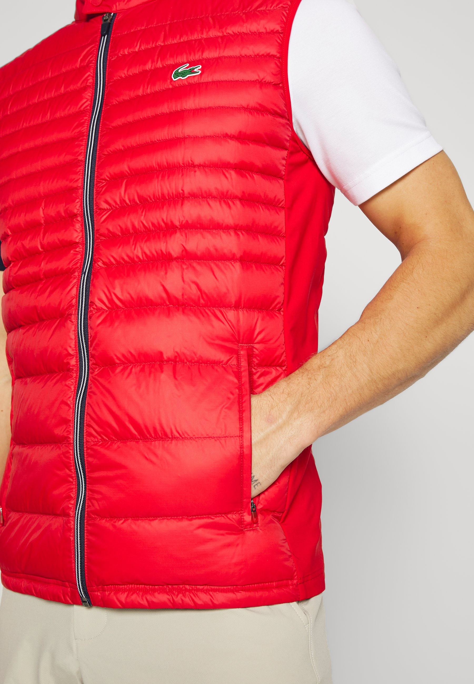 Lacoste Sport GOLF VEST - Smanicato - infrared/navy blue/white/rosso -  Zalando.it