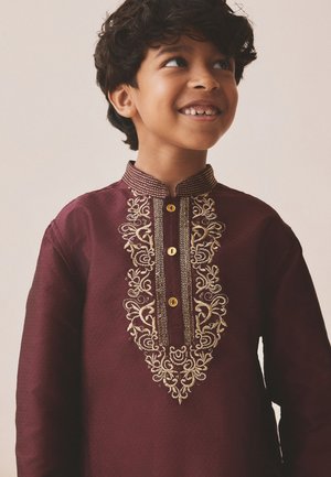 Next, EMBROIDERED KURTA -REGULAR FIT - Shirt - burgundy red