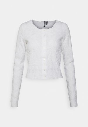 PCHARLOW CROP CARDIGAN - Kardigan - bright white