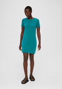 s.Oliver MIT OVERLOCKNÄHTEN - Denné šaty - petrol