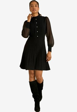 REGULAR FIT  - Jumper dress - black funnel neck