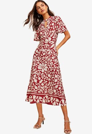 Friends Like These ITY KEYHOLE SHORT SLEEVE PRINTED-REGULAR FIT - Maxikleid - red