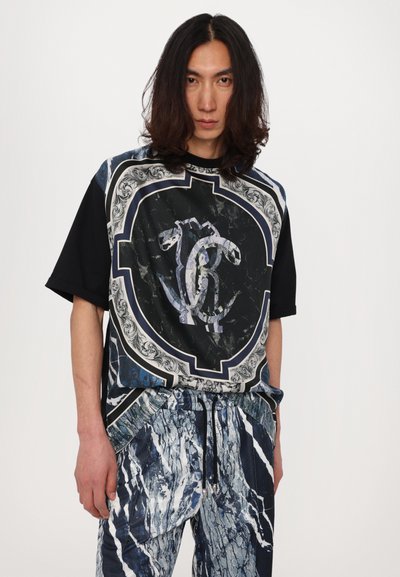 Roberto Cavalli MARBLE TECH TRACK PANT - Pantaloni - blue