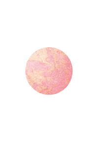 Blush rotondo in tonalità di rosa e pesca con una texture marmorizzata. Una leggera lucentezza mette in risalto le morbide variazioni di colore.
