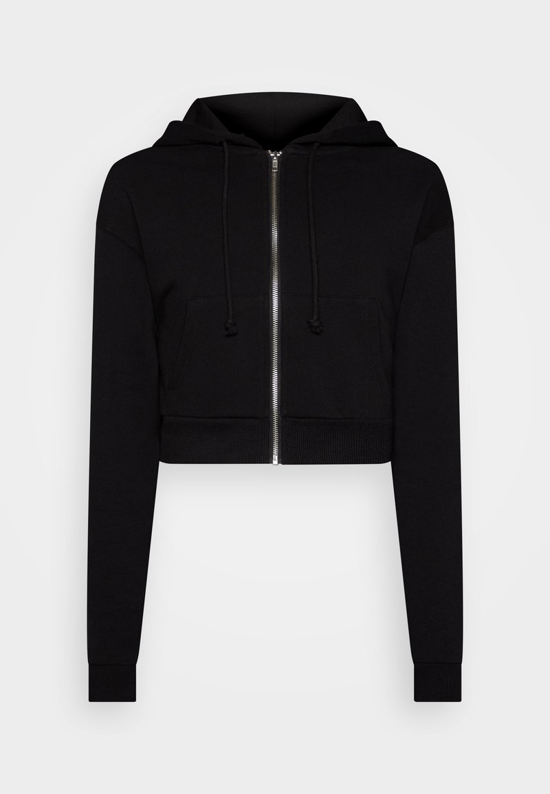 Cotton On CLASSIC CROPPED ZIP THROUGH HOODIE - Sweat zippé - black/noir -  ZALANDO.FR