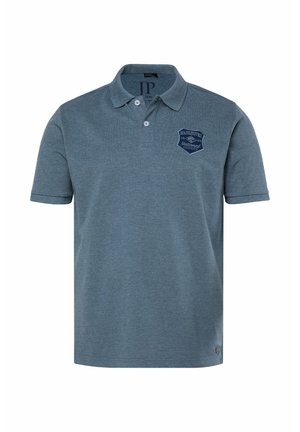 JP1880, POLO SHIRT, SHORT SLEEVE, PIQUÉ, BADGE, UP TO 8XL - Poloshirt - grey blue