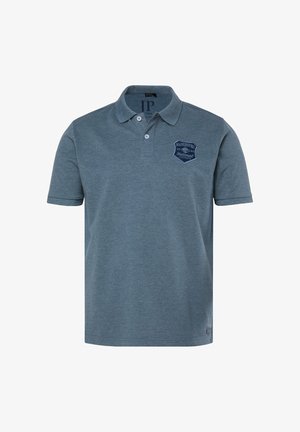 JP1880, POLO SHIRT, SHORT SLEEVE, PIQUÉ, BADGE, UP TO 8XL - Poloshirt - grey blue