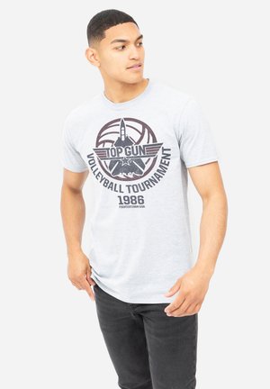TOP GUN VOLLEYBALL - Print T-shirt - sport grey