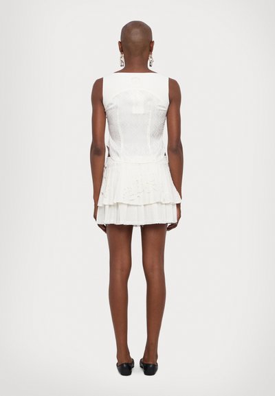 MARINE SERRE REGENERATED HOUSEHOLD CORSET - Top - white