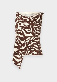 Knotted Scarf Top - Blouse - chicory coffee