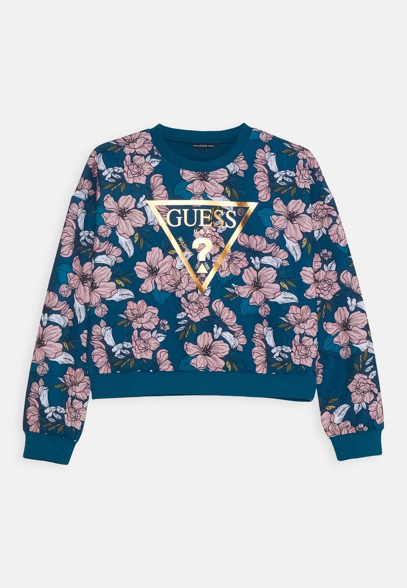 Guess JUNIOR ACTIVE TOP - Felpa - white/blue sky