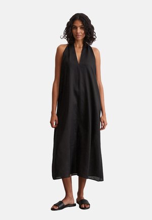 Marc O'Polo ÄRMELLOSES FLARED MIT DRAPIERTEM RÜCKEN-EFFEKT - Day dress - black
