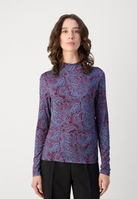 Scotch & Soda ALL OVER PRINTED MOCK NECK - Longsleeve - lake blue