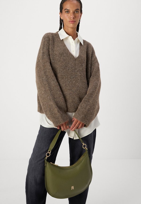 Jumper - dark sand melange2