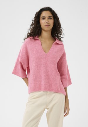 GUNI - Svetrík - pink carnation melange