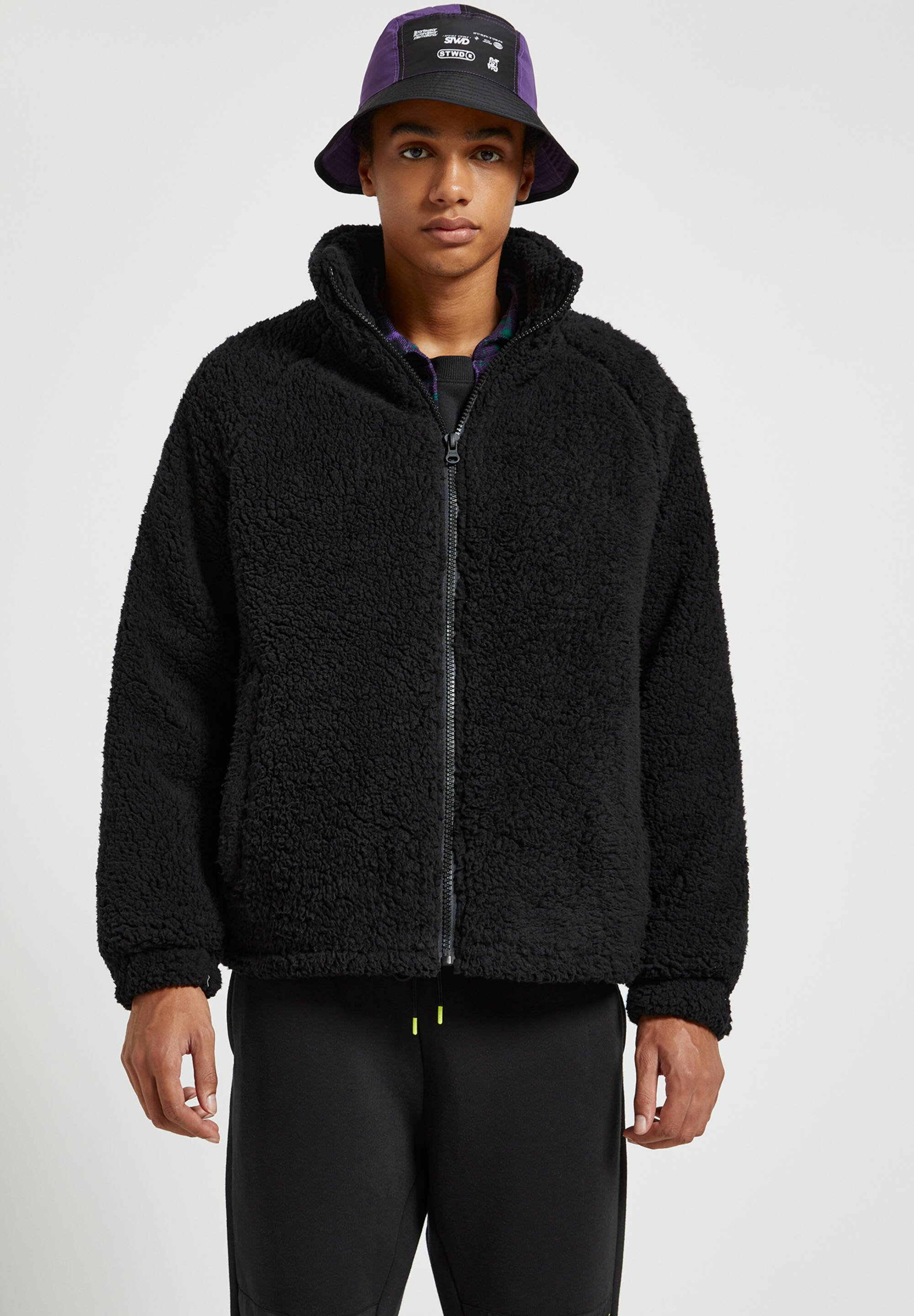 Pull Bear Fleecejacke Black Schwarz Zalando De