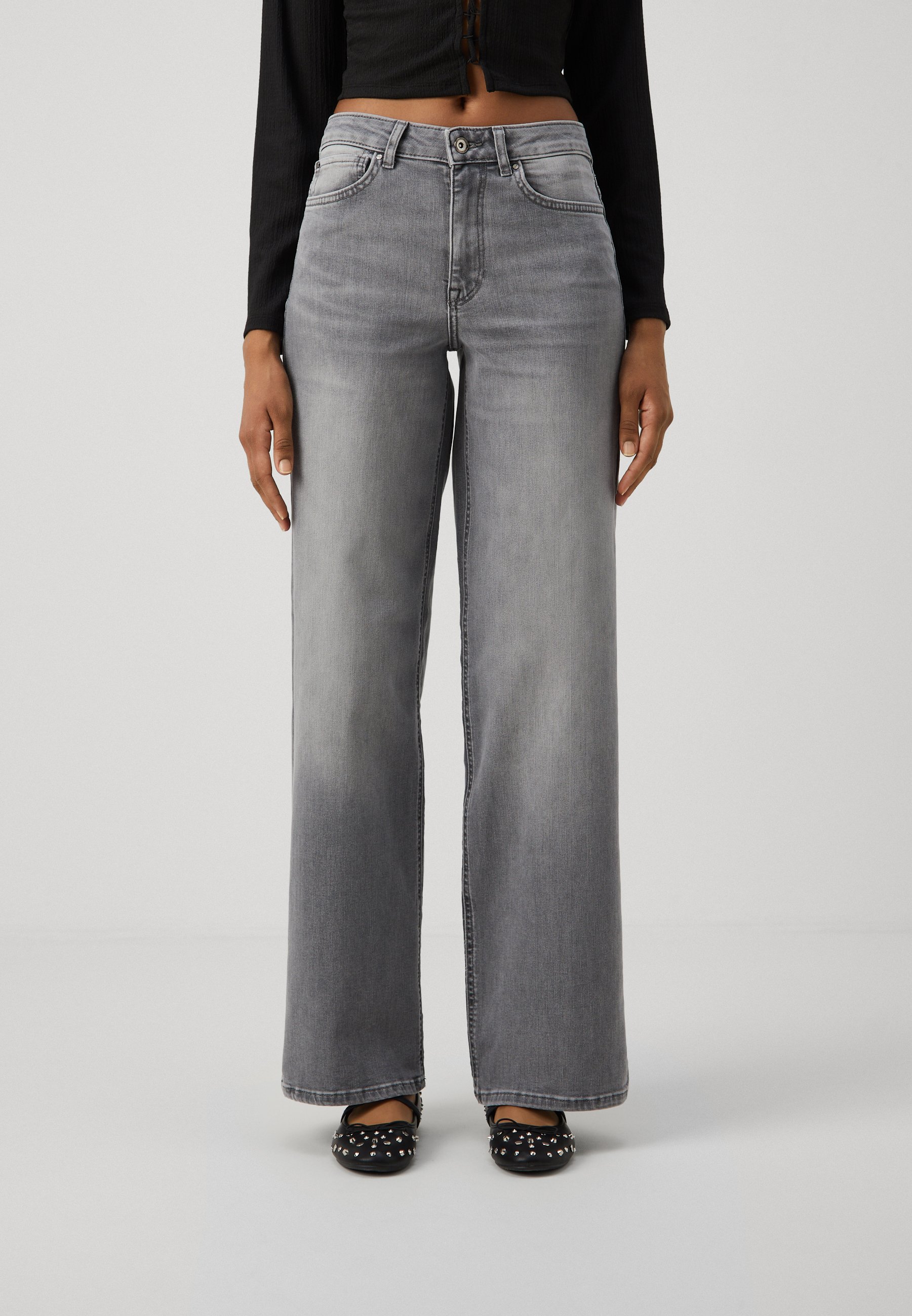 ONLY Women's Jeans Onlmadison Blush Hw Wid Dnm Rea0938 Noos, Grey