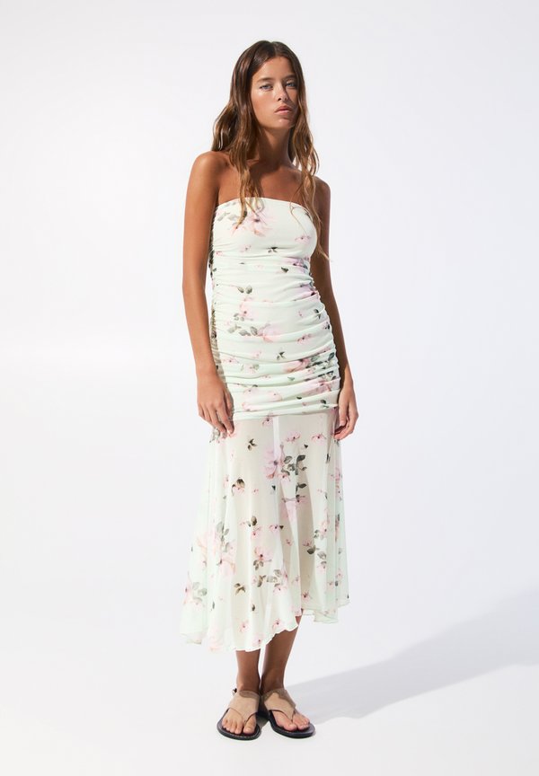 FLORAL MIDI - Freizeitkleid - mint