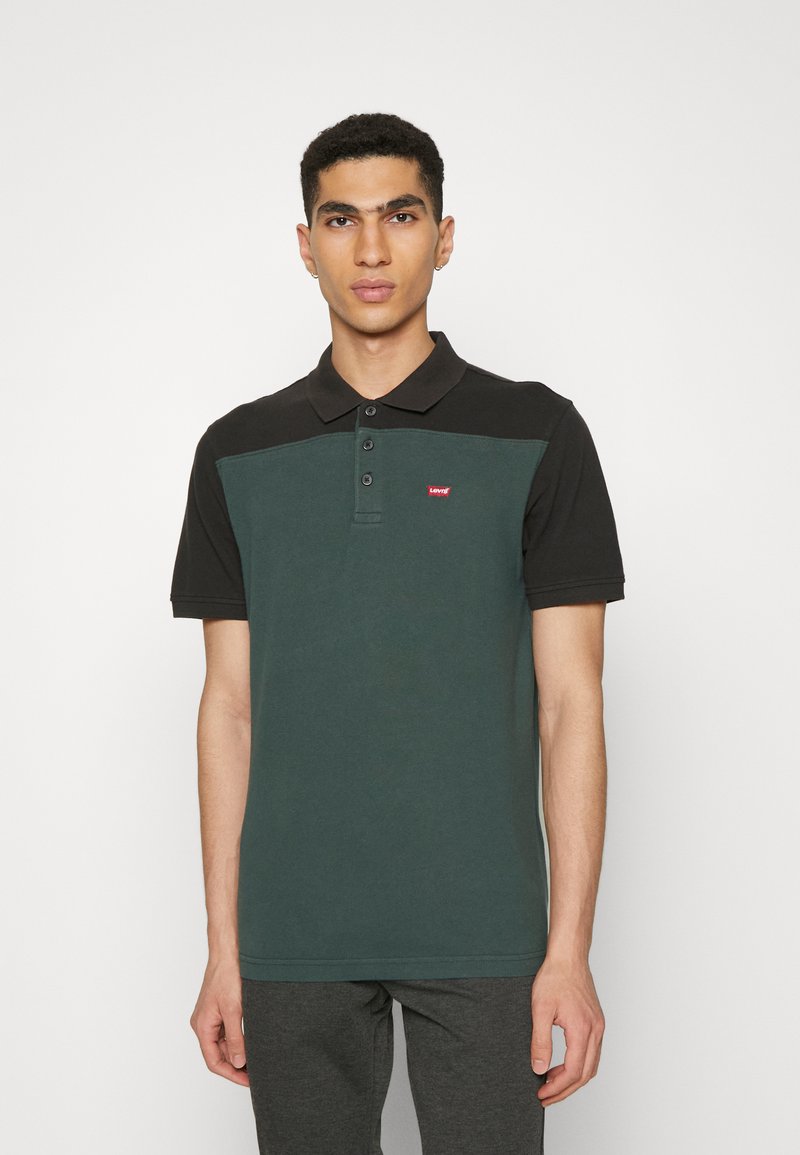 Levi's® COLORBLOCK - Polo - dark green/black/verde scuro - Zalando.it
