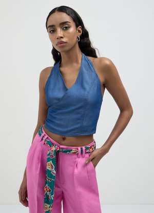 Calliope HALTERNECK  - Camicetta - blu