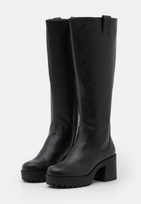 Monki Botas con plataforma - black