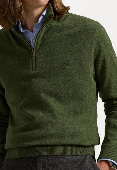 Polo Ralph Lauren WOOL QUARTER-ZIP JUMPER - Πουλόβερ - classic olive heather