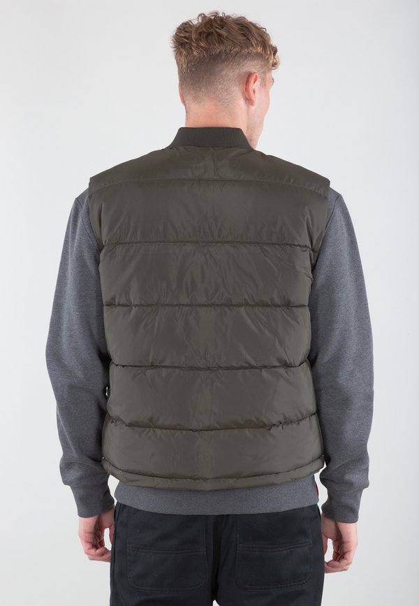 PUFFER - Waistcoat - dark olive3