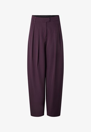 Pieces, HOSE PCOLIVIA BARREL - Stoffhose - plum perfect