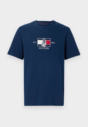Tommy Hilfiger, FLAG SAILING TEE - T-Shirt print - night sky