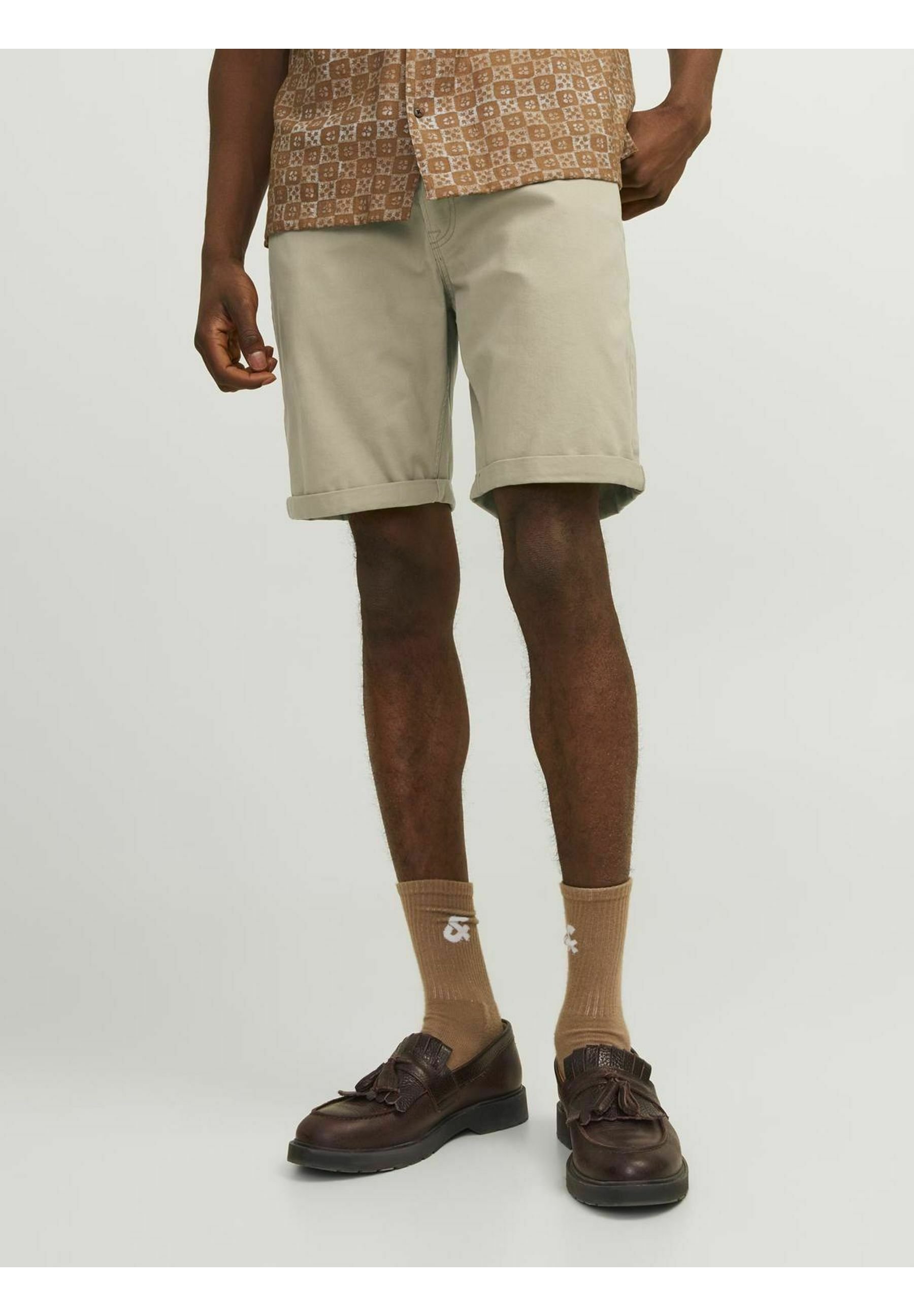 Jack Jones STRICK ORIGINAL Shorts di jeans crockery/beige - Main Image