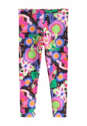 Next, REGULAR FIT - LEGGINGS  . - Leggings - Trousers - pink blue multi graffiti