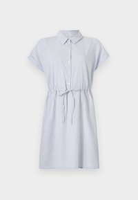 STRIPED MINI  DRESS - Skjortklänning - white blue