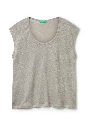 United Colors of Benetton WIDE NECK - Jednoduché tričko - grey