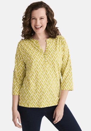 MARIE PRINT 3/4-ARM - Langarmshirt - yellow/green graphic aop