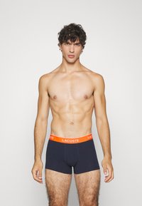 Lacoste 3 PACK - Boxer alsónadrág - bleu marine/vert fonce/orange