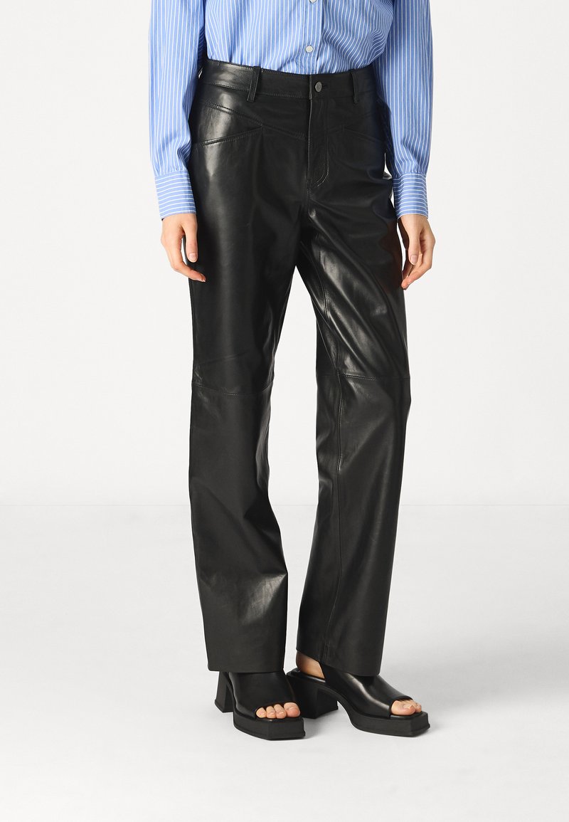 Rouge Edit VILALA TROUSER - Lederhose - meteorite