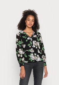 Object MILA V-NECK - Blusa - black