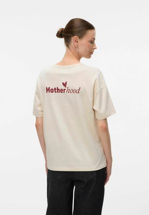 LOCKER GESCHNITTEN RUNDHALS - T-shirt print - birch