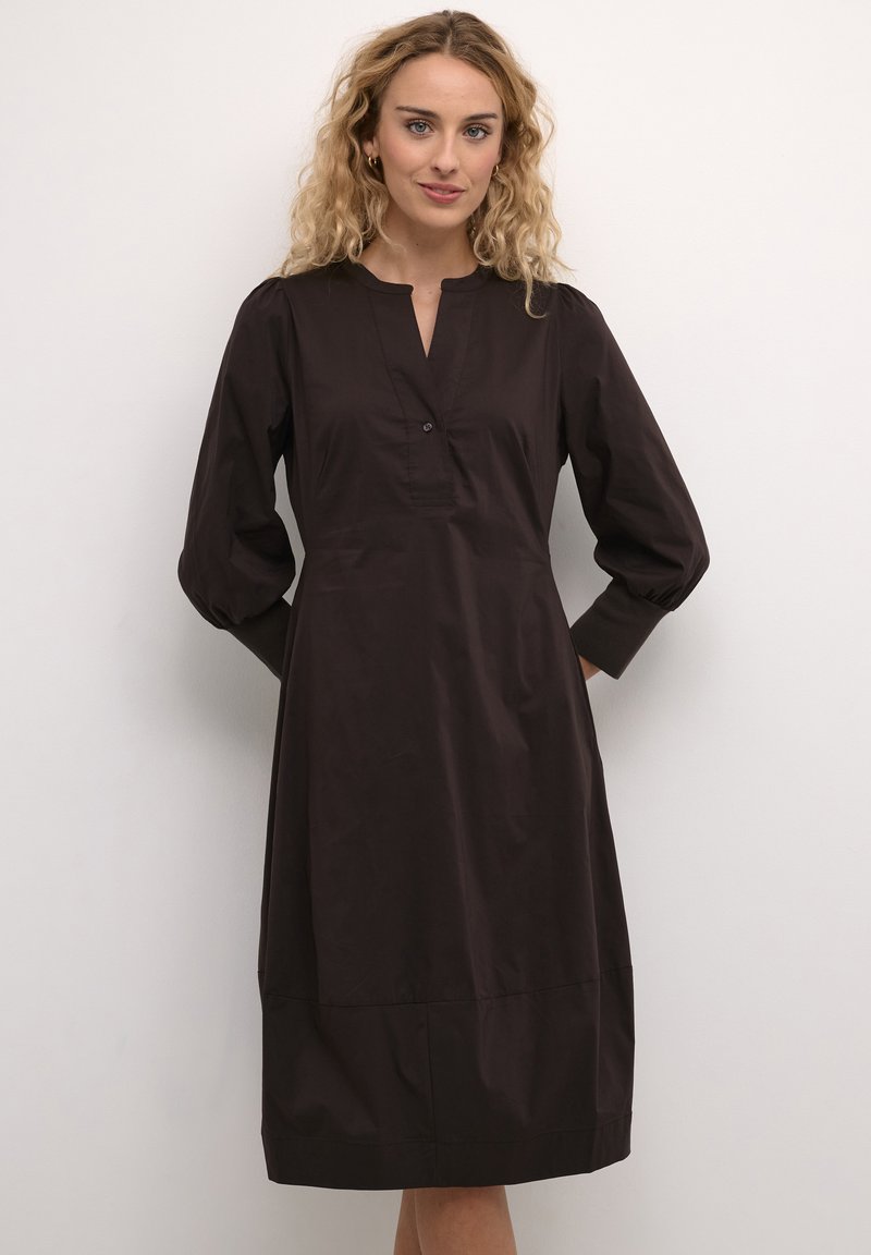 Culture CUANTOINETT 3/4 SLEEVE DRESS - Abito a camicia - demitasse
